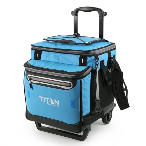 Titan by Arctic Zone Deep Freeze Wheeled Cooler - 60 Can Rolling